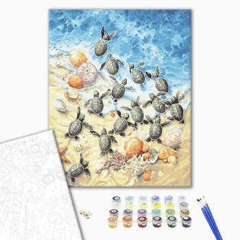 Картина по номерам Природа - Морські черепашки