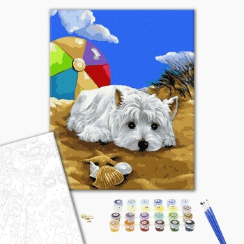 Картина по номерам Тварини, птахи та риби - Щенята