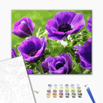 Картина по номерам Квіти - Фіолетові маки