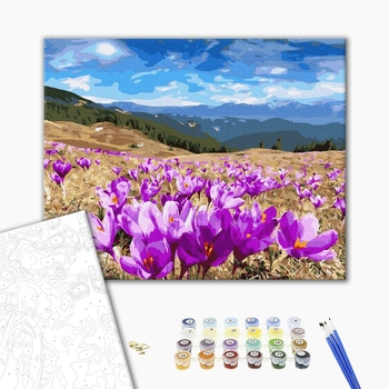 Картина по номерам Українські міста та ландшафти - Долина крокусів