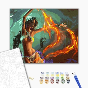 Картина по номерам Люди на картинах - Повелителька вогню