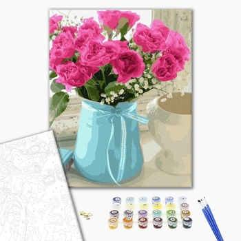 Картина по номерам Квіти - Яскраві піони