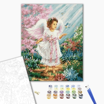 Картина по номерам Діти та ангели - Ангелятко