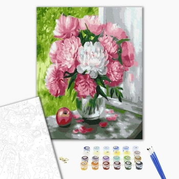 Картина по номерам Квіти - Півонії
