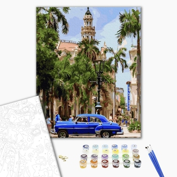 Картина по номерам Города - Авто на вулицях Куби
