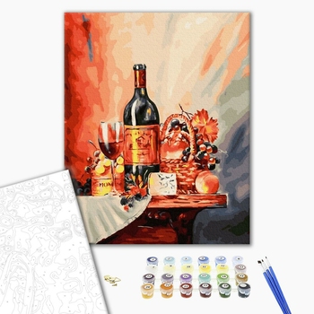 Картина по номерам Натюрморти - Винна полиця