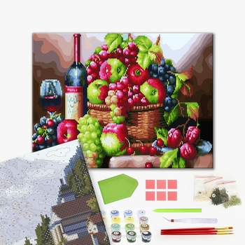 Комбінована алмазна мозаїка - Дарунки саду