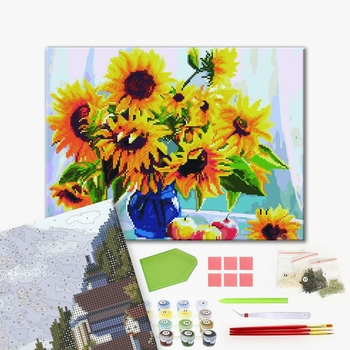 Комбінована алмазна мозаїка - Серпневі дарунки