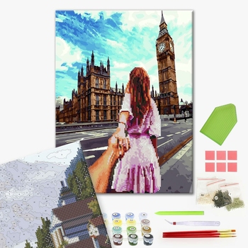 Комбінована алмазна мозаїка - Слідуй за мною в Лондоні