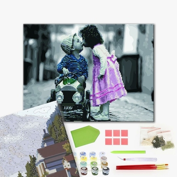 Комбінована алмазна мозаїка - Маленька любов