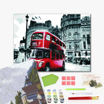Комбінована алмазна мозаїка - Автобус Лондона