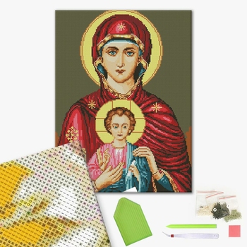 Алмазна мозаїка 40х50 - Ікона Ісус і Марія