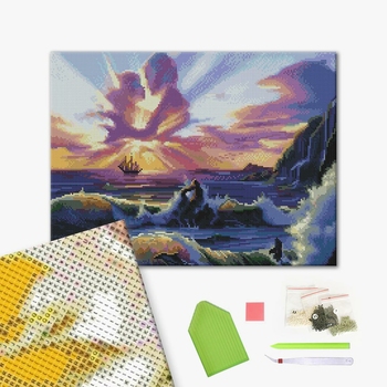 Алмазна мозаїка 40х50 - Закохані і море