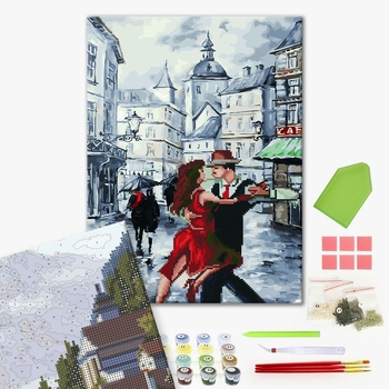 Комбінована алмазна мозаїка - Запальний танець з Марго