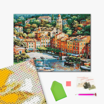 Алмазна мозаїка 40х50 - Вид на місто