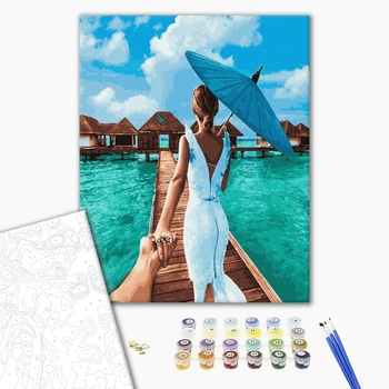 Картина по номерам Люди на картинах - Слідуй за мною: Мальдіви