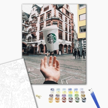 Картина по номерам Авторські колекції - Чашечка Старбакс