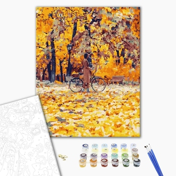 Картина по номерам Природа - Велопрогулянка осіннім парком