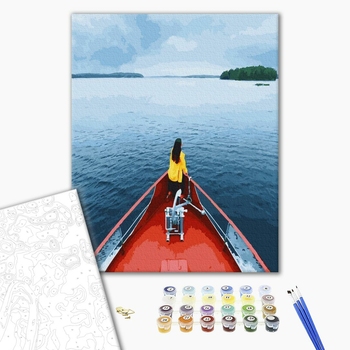 Картина по номерам Авторські колекції - Дівчина на катері