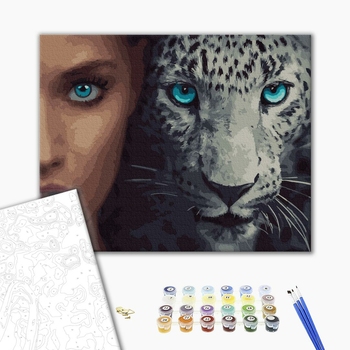 Картина по номерам Люди на картинах - Погляд дикої кішки