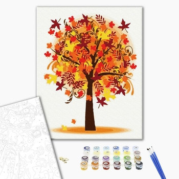 Картина по номерам Природа - Осінне дерево