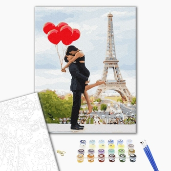 Картина по номерам Люди на картинах - Закохані в Парижі