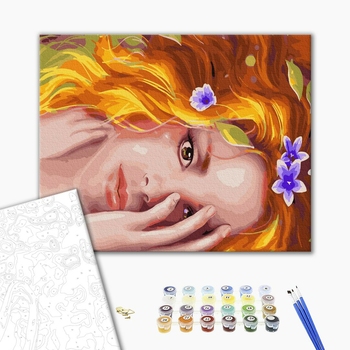 Картина по номерам Люди на картинах - Золотоволоска