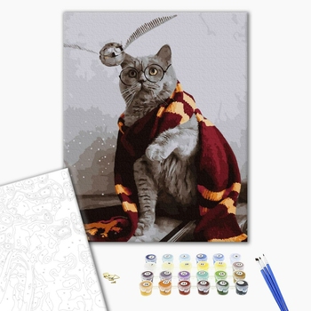 Картина по номерам Авторські колекції - Котик ловець снітчу