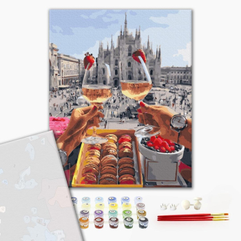 Картина по номерам Преміум картини - Сніданок в Мілані