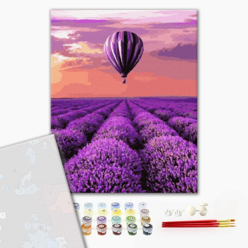 Картина по номерам Преміум картини - Повітряна куля в Провансі