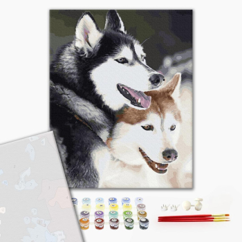 Картина по номерам Преміум картини - Хаскі