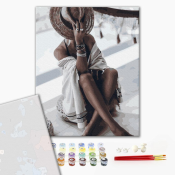 Картина по номерам Преміум картини - Стильна засмагла