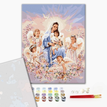 Картина по номерам Преміум картини - Діва і ангели