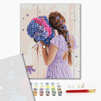 Картина по номерам Преміум картини - Улюблені гортензії