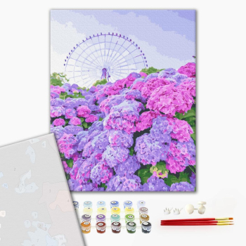 Картина по номерам Преміум картини - Вид на Гортензію