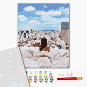 Картина по номерам Преміум картини - Ранок в великому місці