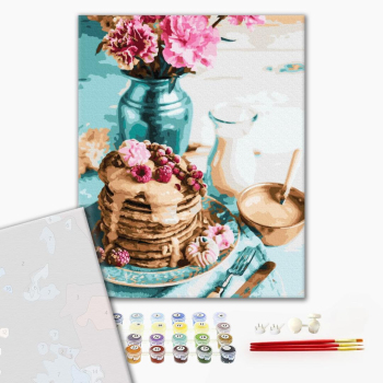 Картина по номерам Преміум картини - Панкейки на сніданок