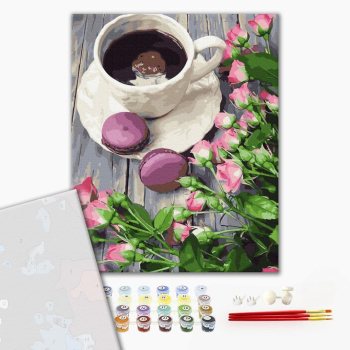 Картина по номерам Преміум картини - Кава зі смаком весни
