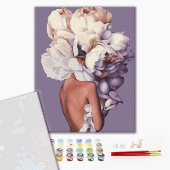 Картина по номерам Преміум картини - Жіночні піони