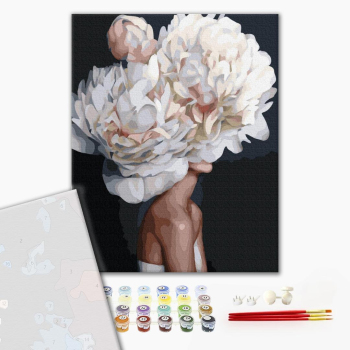 Картина по номерам Преміум картини - Квітуча леді