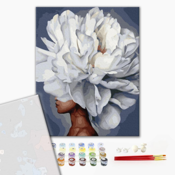 Картина по номерам Преміум картини - Квітучий профіль