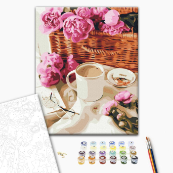 Пионы в корзине