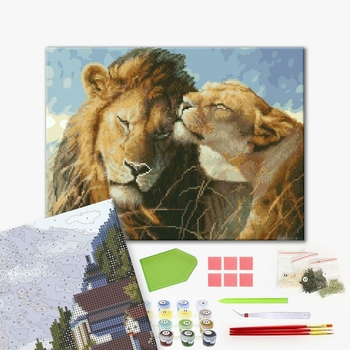 Комбінована алмазна мозаїка - Левина любов