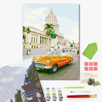 Комбінована алмазна мозаїка - Ретро в Іспанії