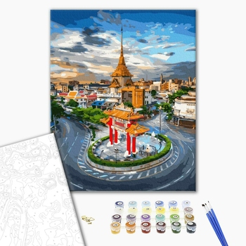 Картина по номерам Города - Світанок в Бангкоці