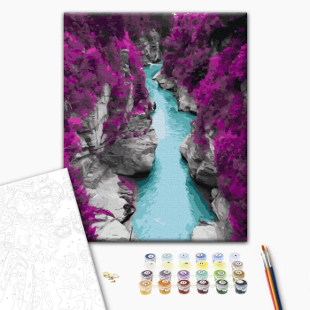 Картина по номерам Природа - Блакитні води в скелях