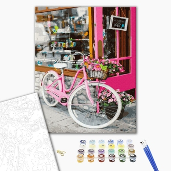 Картина по номерам Города - Велосипед на вулиці Парижу