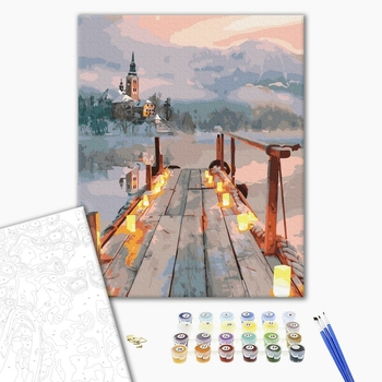 Картина по номерам Пейзажі - Романтика зимового вечора