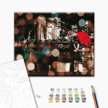Картина по номерам Города - Романтичний дощовий вечір