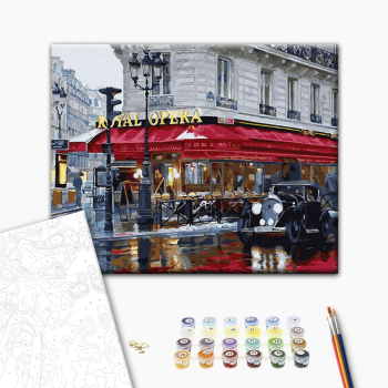 Картина по номерам Города - Паризьке кафе